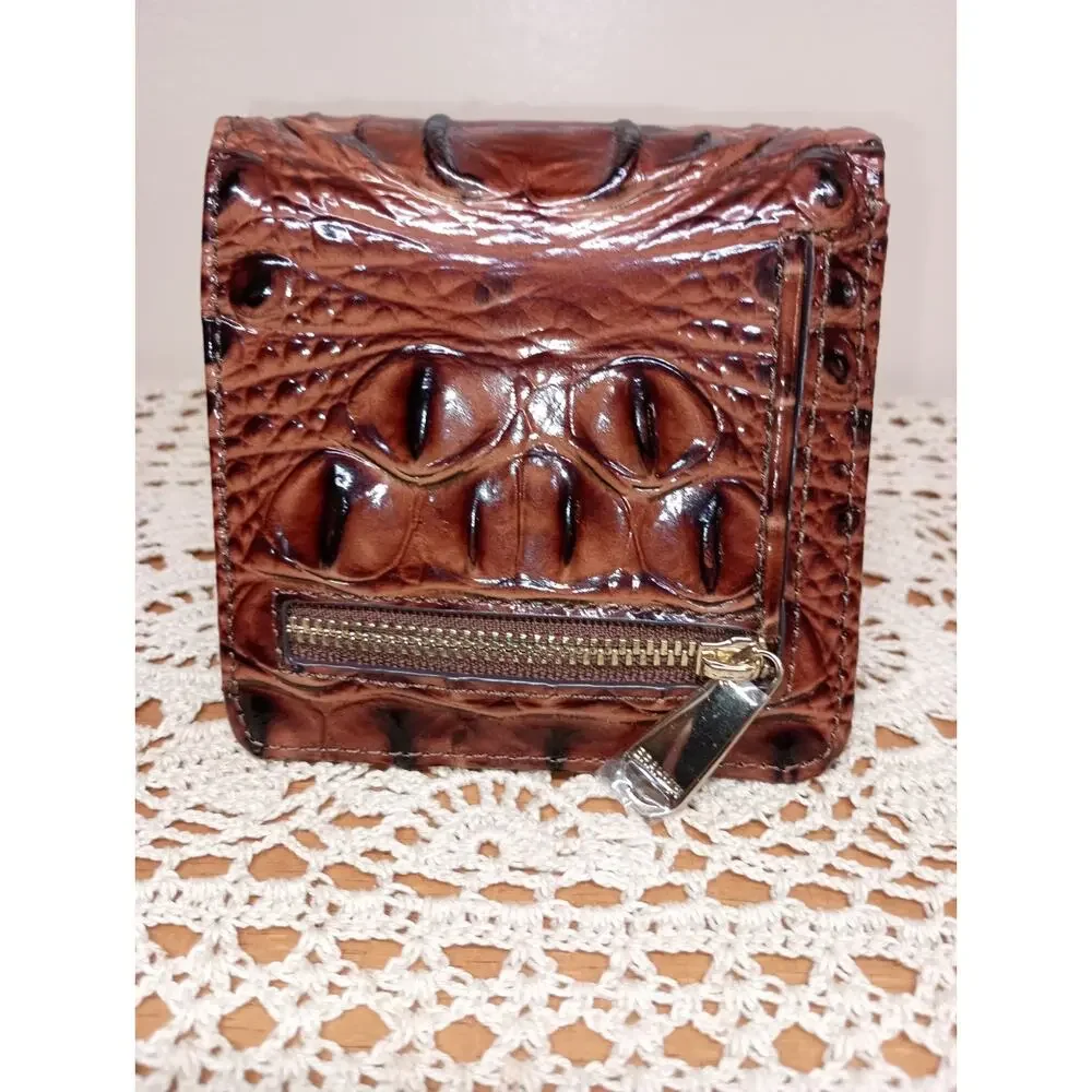 Brahmin Melbourne JANE Wallet PECAN Classic Brown NWOT